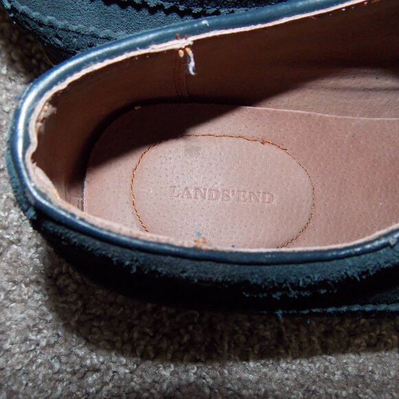 Land's End Blue Suede Oxford Size 10 - Picture 6 of 11